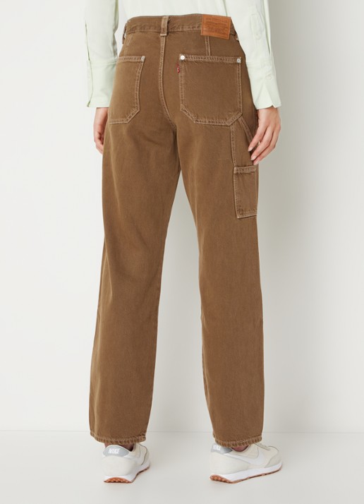 Levi's Dad Utility mid waist loose fit jeans - achterkant bruin