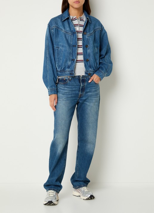 Levi's Dani Western spijkerjas met steekzakken - voorkant 4 indigo