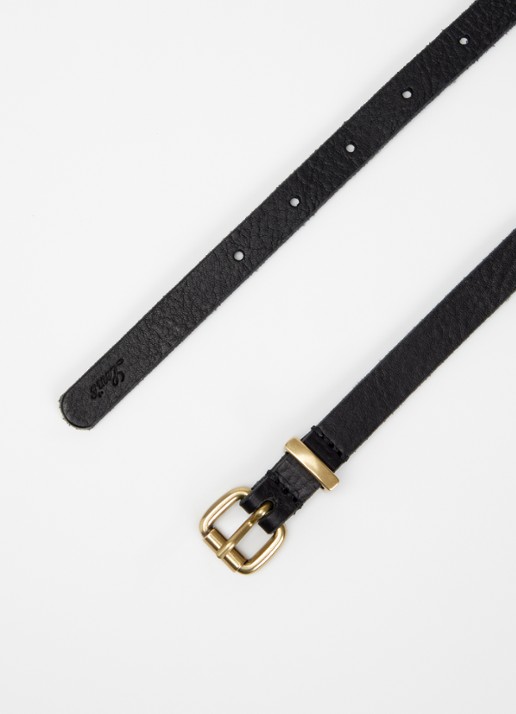 Levi's Dillon Narrow riem van leer  - detail 2 zwart