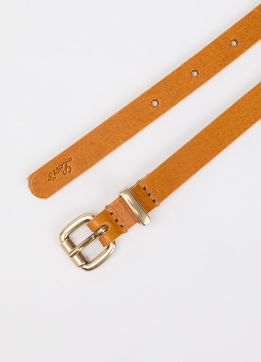 Levi's Dillon Narrow riem van leer - detail 2 orange