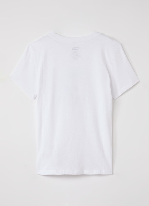 Levi's Disco Cherry T-Shirt met print - voorkant 2 wit