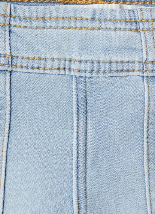Levi's Dobby straight leg jeans met borduring - detail indigo
