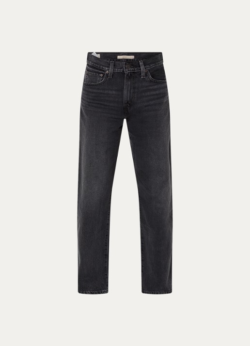 Levi's Easy Dad high waist straight leg jeans met gekleurde wassing - voorkant 2 zwart