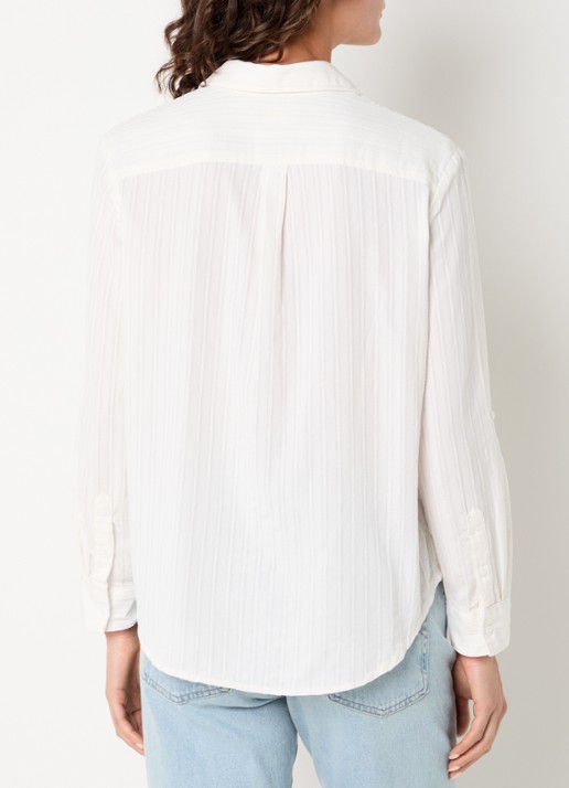 Levi's Elaine blouse met borstzakken - achterkant gebroken wit