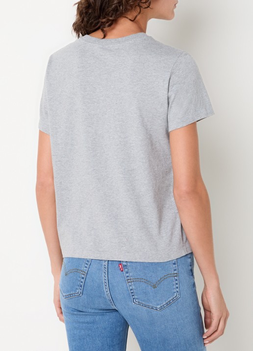 Levi's Favorite T-shirt met flockprint - achterkant 3 grijsmele