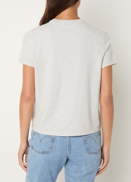 Levi's Favorite T-shirt met gemêleerd dessin - achterkant 3 grijsmele