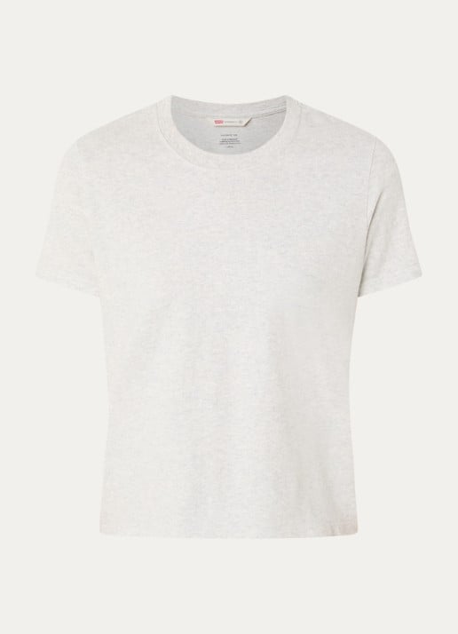 Levi's Favorite T-shirt met gemêleerd dessin - voorkant grijsmele