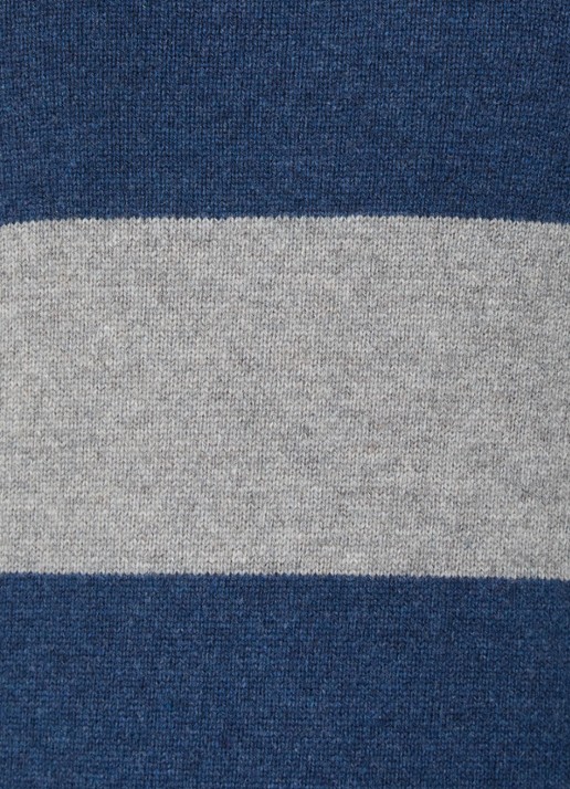 Levi's Fijngebreide pullover in wolblend met streepprint - detail 2 grijs