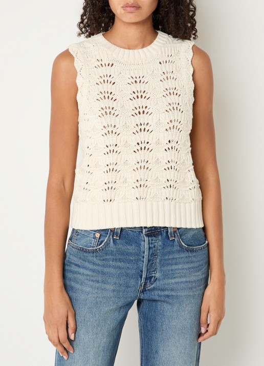 Levi's Fijngebreide top van crochet met ronde hals