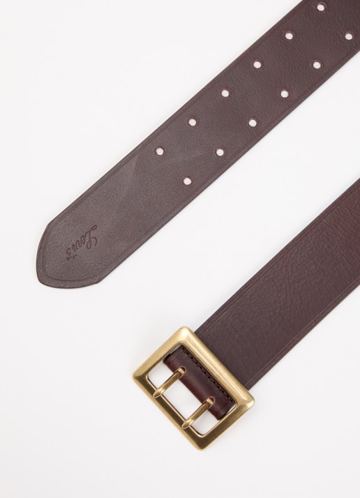 Levi's Frankie riem van leer - detail kastanjebruin