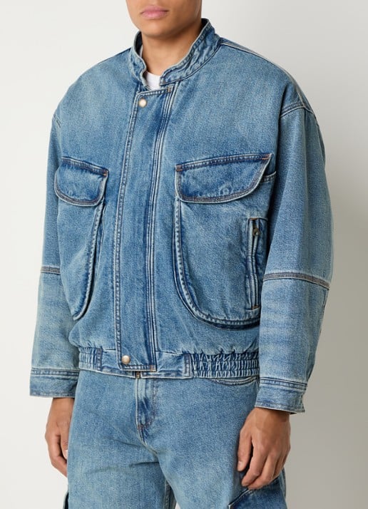 Levi's Gewatteerde spijkerjas met ritszakken