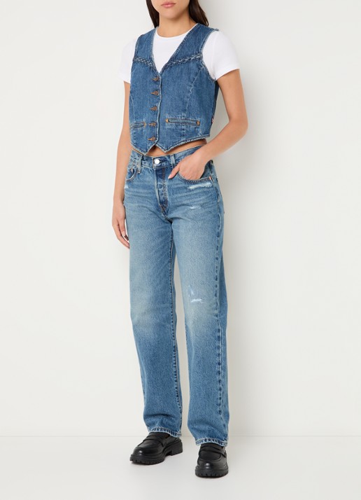 Levi's Gilet van denim - voorkant 2 indigo