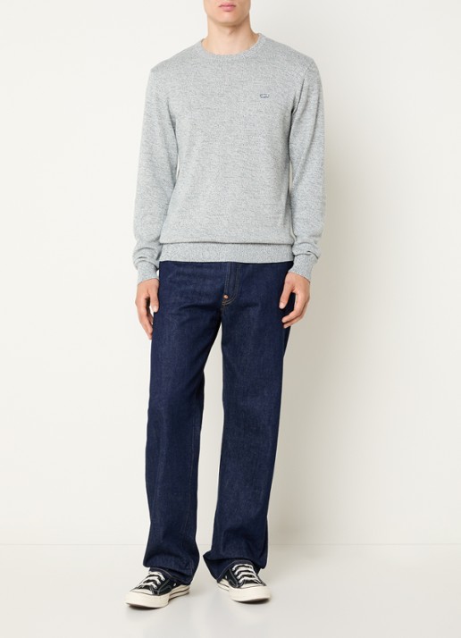Levi's Grofgebreide pullover met gemêleerd dessin - voorkant 2 grijsmele