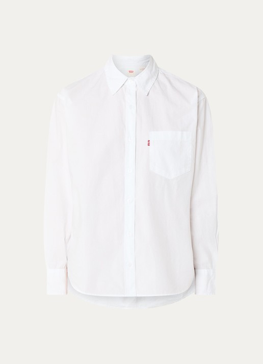 Levi's Harlie blouse met borstzak - voorkant 2 wit