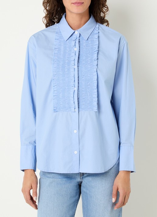 Levi's Harlie blouse met smockwerk