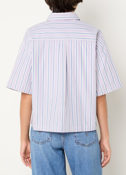 Levi's Harlie blouse met streepprint - achterkant 4 lichtpaars