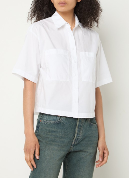 Levi's Harlie cropped blouse met borstzakken