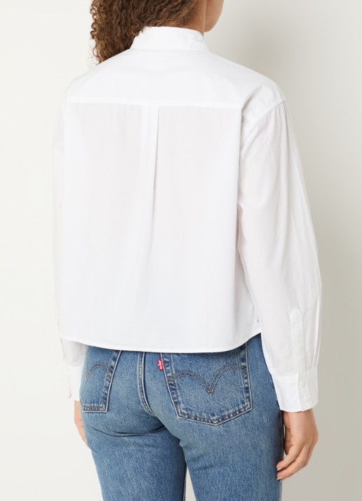 Levi's Harlie cropped blouse  - achterkant wit