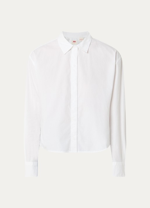 Levi's Harlie cropped blouse  - voorkant 2 wit