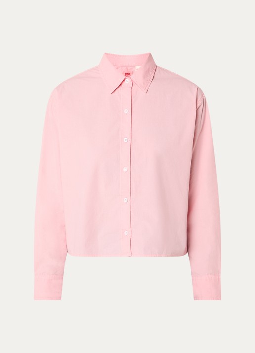 Levi's Harlie cropped blouse  - voorkant roze