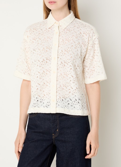Levi's Harlie semi-transparante blouse van kant