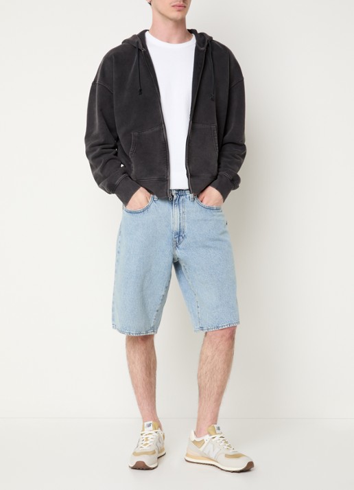 Levi's Hayes sweatvest met steekzakken - voorkant 2 antraciet