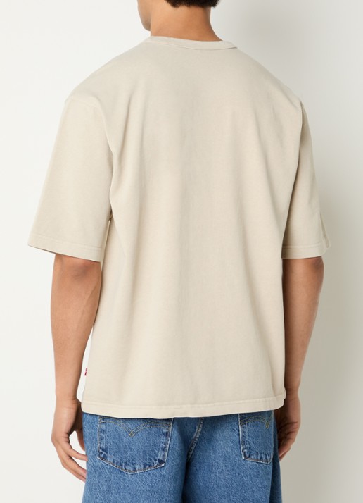 Levi's Heavyweight T-shirt met ronde hals - achterkant beige