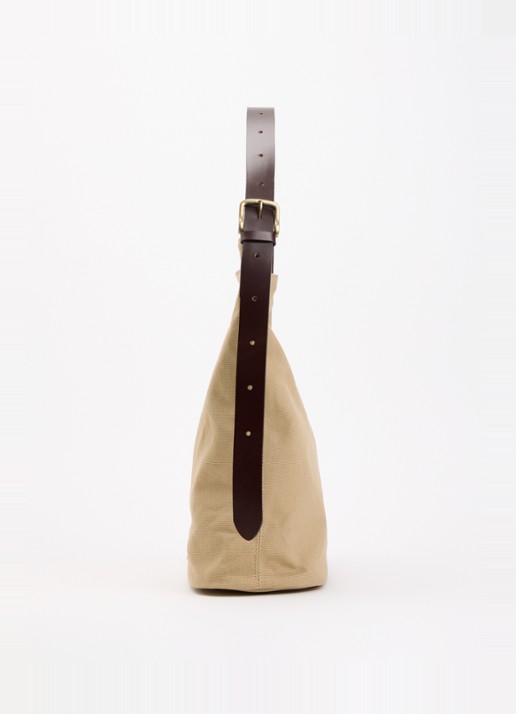 Levi's Heritage M schoudertas van canvas met logo - detail 3 beige