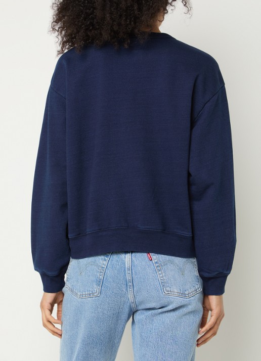 Levi's Heritage sweatshirt met logoborduring - achterkant 4 donkerblauw