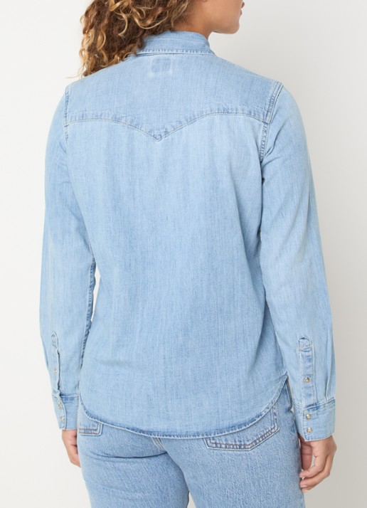 Levi's Heritage Western blouse van denim met borstzakken - achterkant 2 indigo