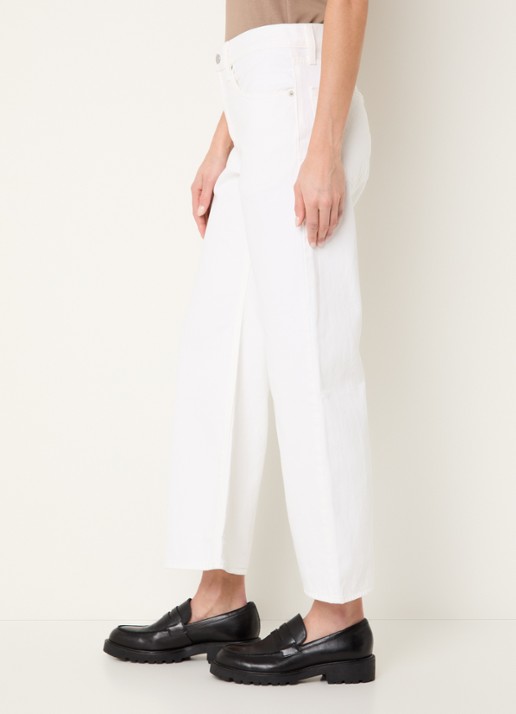 Levi's High waist flared cropped jeans met gekleurde wassing en steekzakken - detail 3 wit