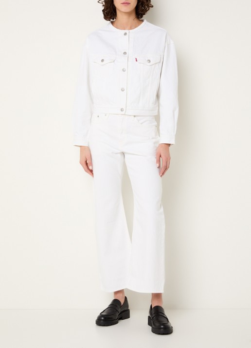 Levi's High waist flared cropped jeans met gekleurde wassing en steekzakken - voorkant 5 wit