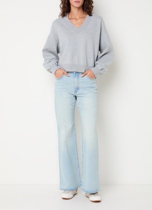 Levi's High waist flared jeans met lichte wassing - voorkant 2 lichtblauw