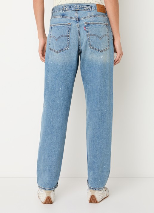 Levi's High waist loose fit jeans met destroyed afwerking - achterkant 5 indigo
