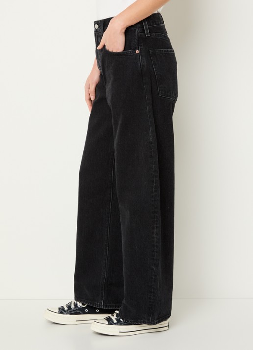 Levi's High waist loose fit jeans met gekleurde wassing - detail 3 indigo