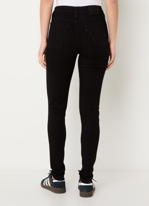 Levi's High waist skinny jeans met stretch - achterkant 3 zwart
