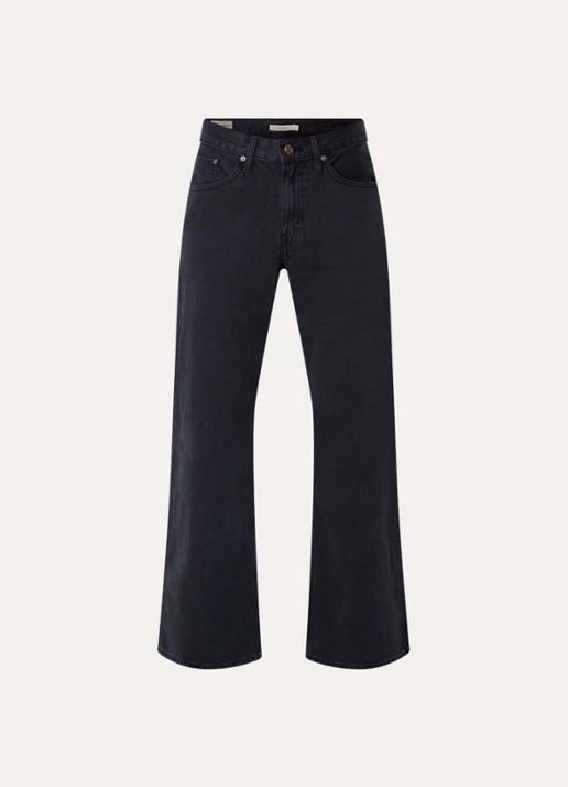 Levi's High waist straight leg jeans met gekleurde wassing - voorkant zwart