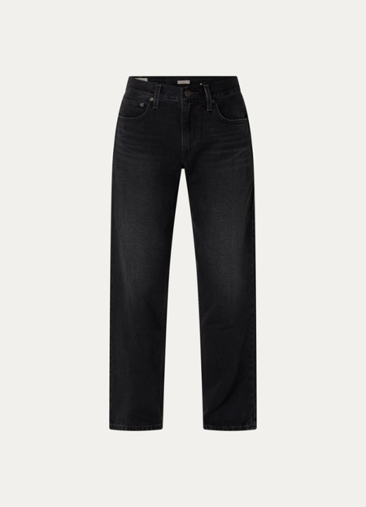 Levi's High waist straight leg jeans met gekleurde wassing - voorkant zwart