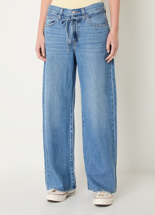 Levi's High waist straight leg jeans met medium wassing