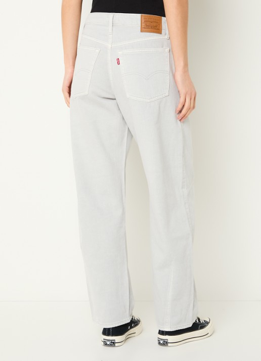 Levi's High waist wide fit jeans met gekleurde wassing - achterkant 4 lichtgrijs
