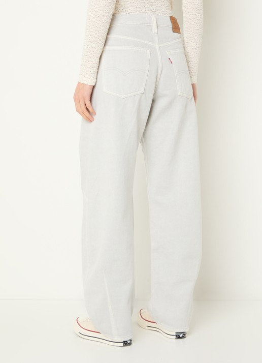 Levi's High waist wide fit jeans met gekleurde wassing - achterkant 5 lichtgrijs