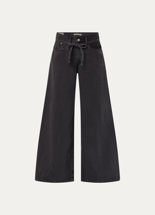 Levi's High waist wide leg jeans met gekleurde wassing - voorkant 4 antraciet