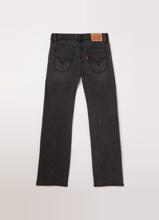 Levi's High waist wide leg jeans met stretch - voorkant 3 donkerblauw