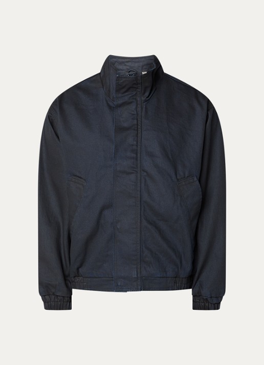Levi's Highland Park bomberjack van denim met steekzakken - voorkant 3 donkerblauw