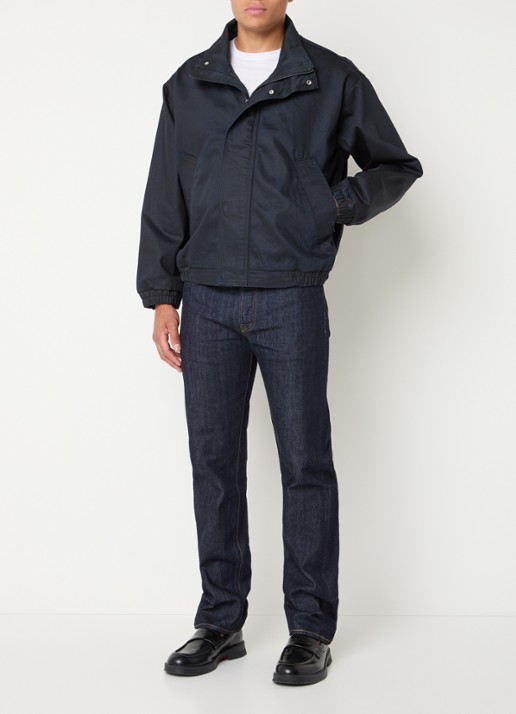 Levi's Highland Park bomberjack van denim met steekzakken - voorkant 4 donkerblauw