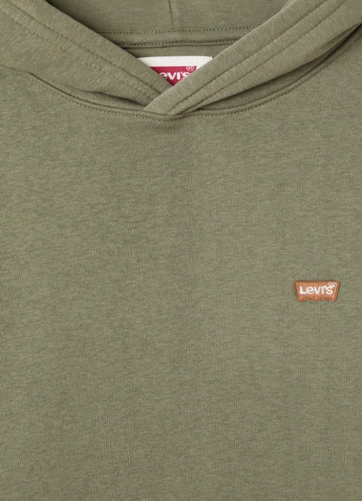 Levi's Hoodie met kangoeroezak - detail olijfgroen