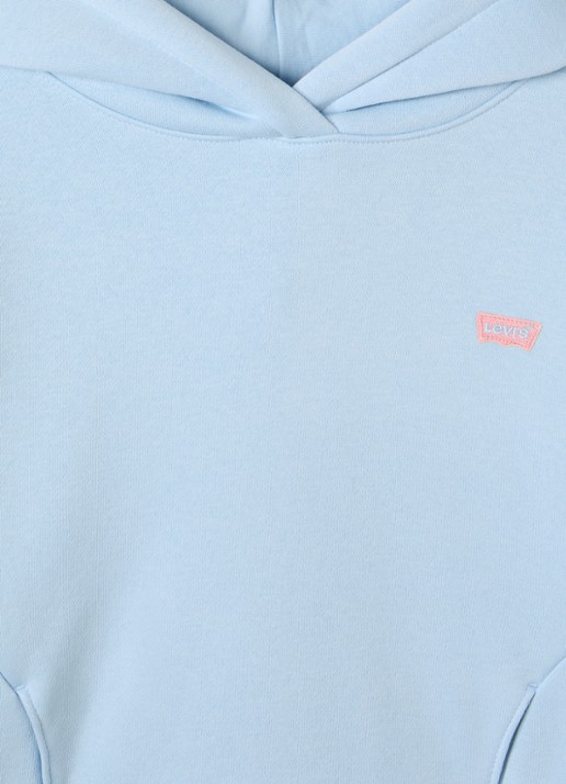 Levi's Hoodie met logo - detail 3 lichtblauw
