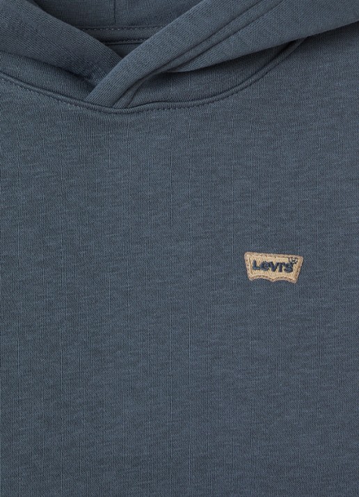 Levi's Hoodie met logoborduring - detail petrol