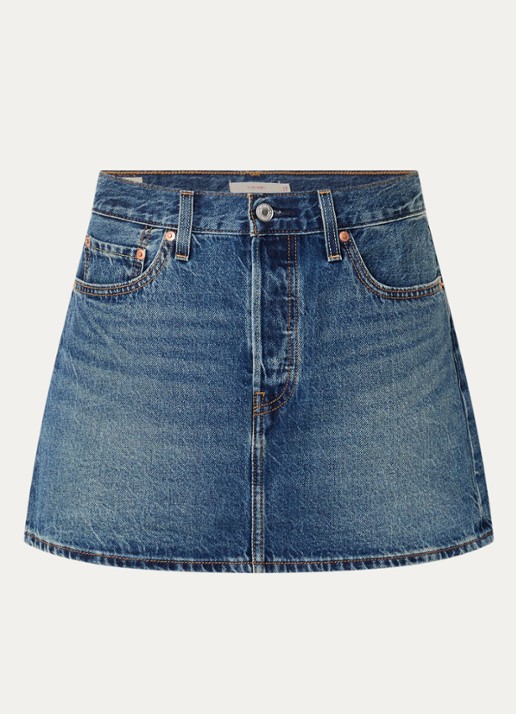 Levi's Icon mini spijkerrok - voorkant indigo