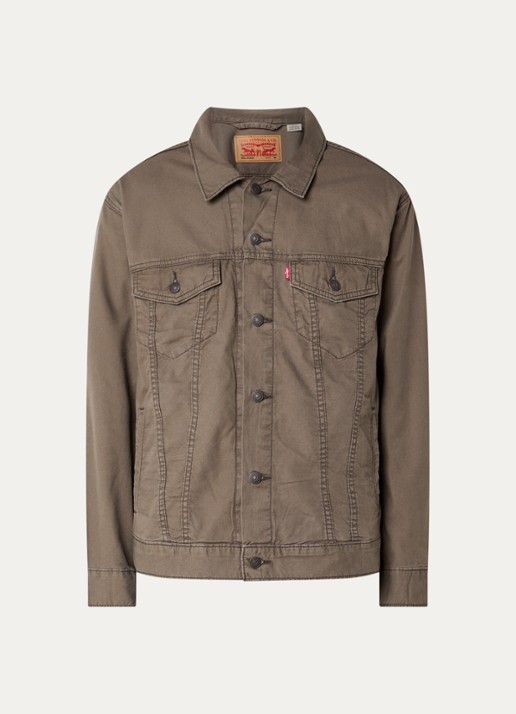 Levi's Jack in linnenblend met borst- en steekzakken - voorkant 2 bruin